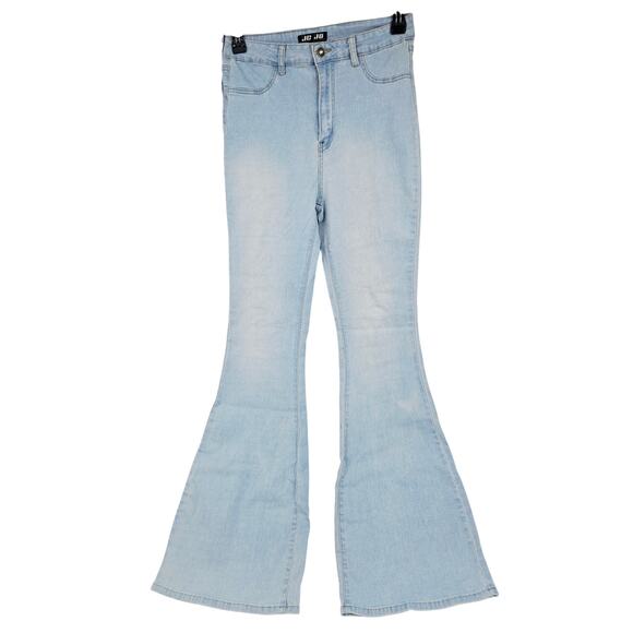 JC & JQ Bell Bottom Flare Stretch Blue Jean Boho Western High Rise XL GP3316 761 - Picture 4 of 11